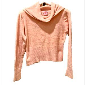 Pinkish | Fuzzy Turtleneck Stretchy Sweater